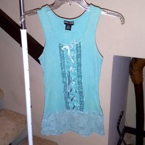 Guess Teal Blue Tank Top Size S